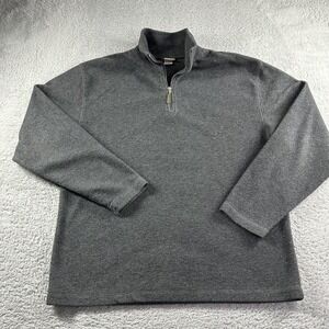 Levi's Fleece Sweater‎ 1/4 Zip Mens Large Gray Blank Basic Minimal Retro